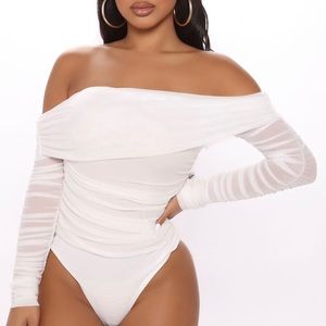 White Long Sleeve Bodysuit